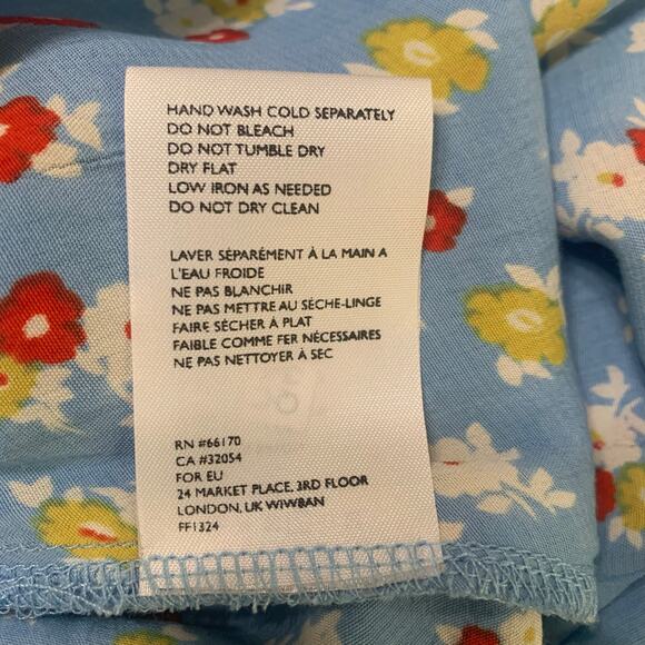 NWT FAITHFULL THE BRAND Emila Jasmin Floral Blue Midi Dress | 4 - Picture 7 of 7